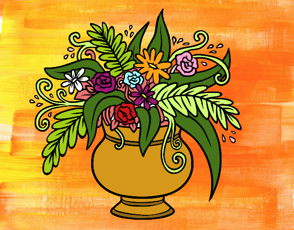 Dibujo Un jarrón con flores pintado por ANASIFE