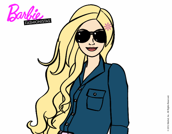Dibujo Barbie con gafas de sol pintado por AmaiMei