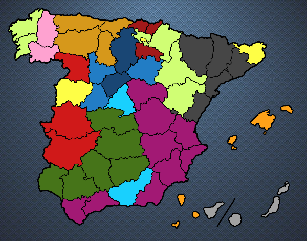 Dibujo Las provincias de España pintado por amberly
