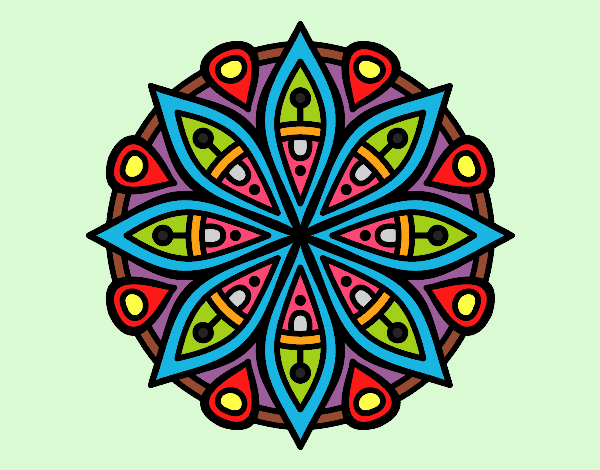 Dibujo Mandala para la concentración pintado por BLANCECI