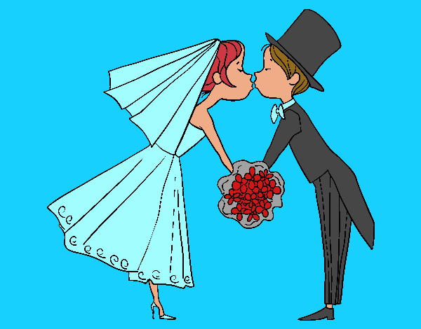 Marido y Mujer besándose