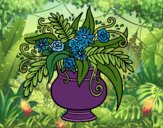 Dibujo Un jarrón con flores pintado por paola26
