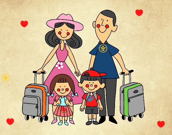 Dibujo Una familia de vacaciones pintado por GiulianMC