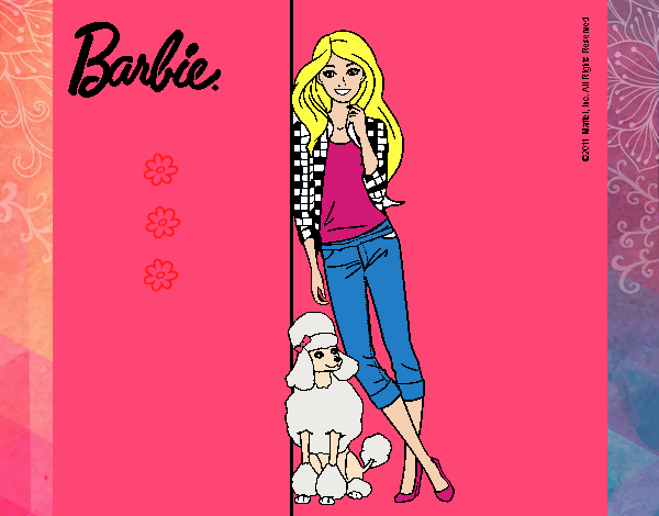 Dibujo Barbie con cazadora de cuadros pintado por gabrielars