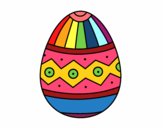 Dibujo Huevo de Pascua estampado pintado por jovankaS