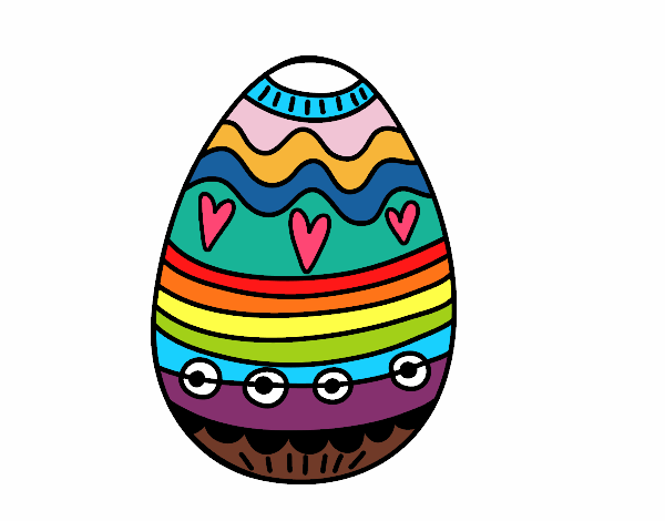 Dibujo Huevo de Pascua para decorar pintado por jovankaS