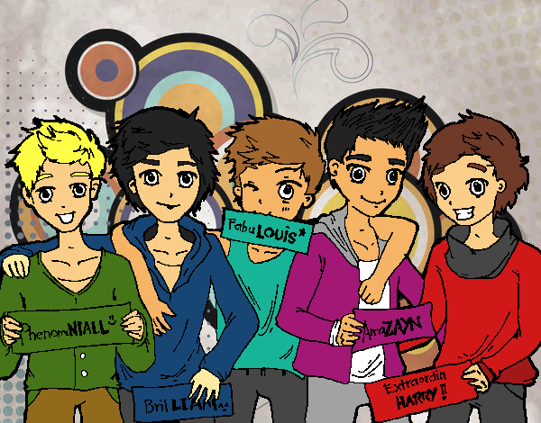 Dibujo Los chicos de One Direction pintado por GiulianMC