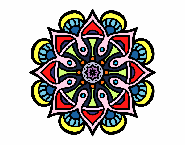 Dibujo Mandala mundo árabe pintado por CACHILUCHA