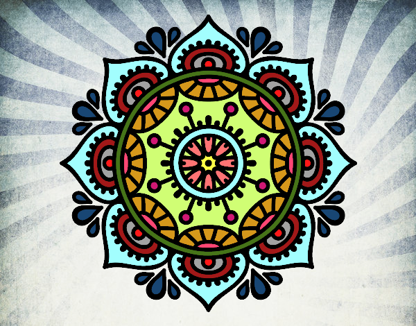 Dibujo Mandala para relajarse pintado por ESTEFISG