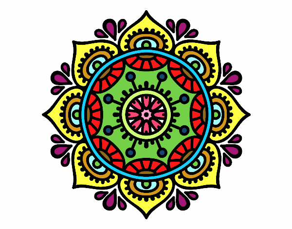 Dibujo Mandala para relajarse pintado por marianaace