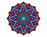 Dibujo Mandala simetría sencilla pintado por barbara231