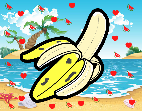 Dibujo Plátano pintado por sierva 