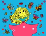 Dibujo Princesa de las mariposas pintado por sierva 