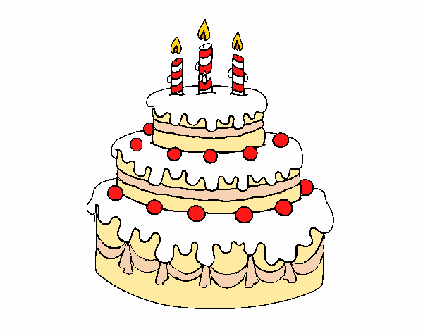 Dibujo Tarta de cumpleaños pintado por carlos11