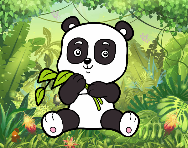 Dibujo Un oso panda pintado por yargelyn