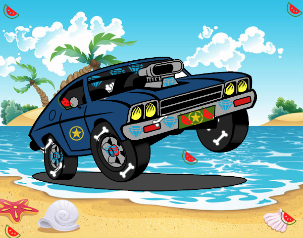 Dibujo Coche muscle car pintado por AbrahamVil