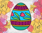 Dibujo Huevo de Pascua con tulipanes pintado por jovankaS