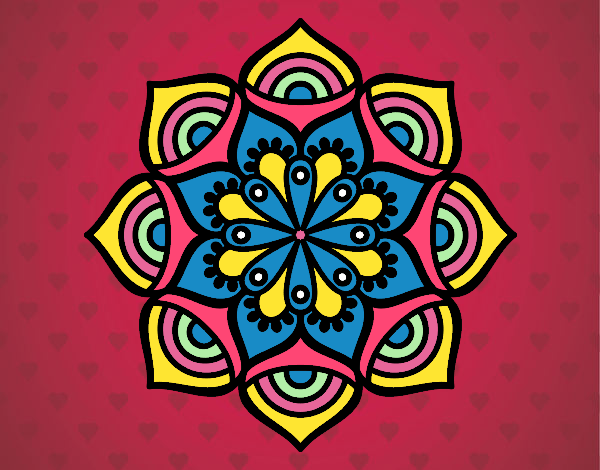 Dibujo Mandala crecimiento exponencial pintado por YOSOY1