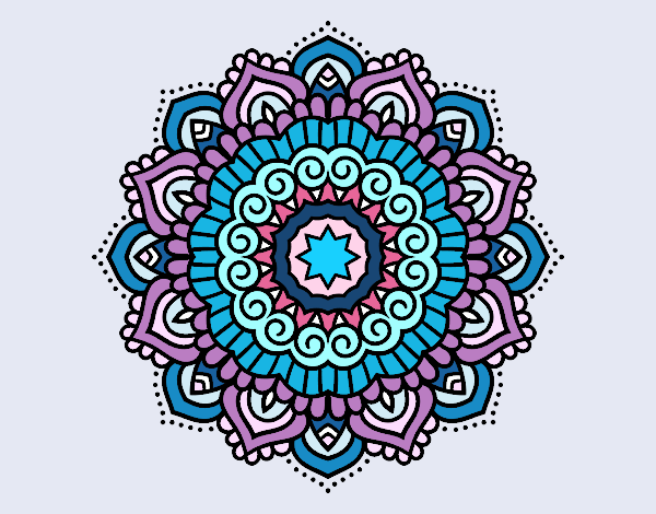 Mandala estrella decorada