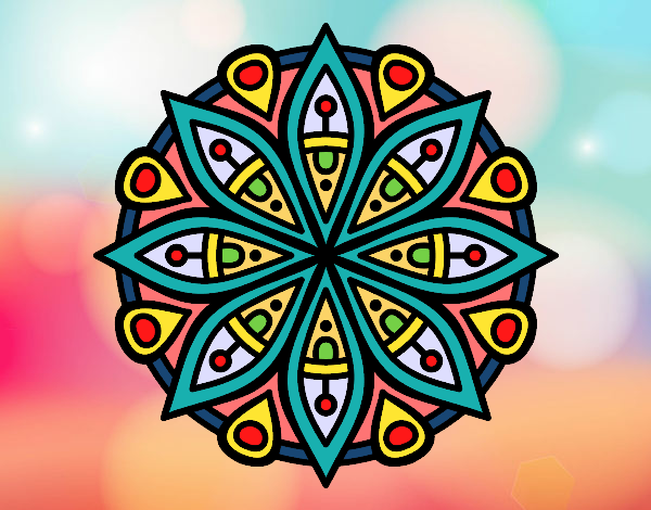 Dibujo Mandala para la concentración pintado por YOSOY1