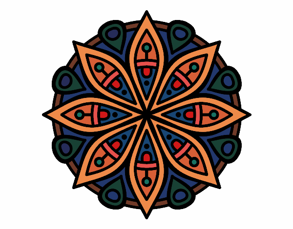 Dibujo Mandala para la concentración pintado por sorrygordy