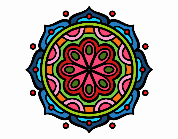 Dibujo Mandala para meditar pintado por belladona