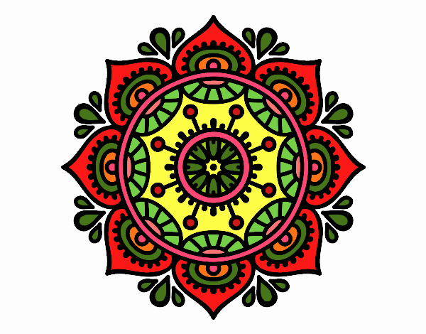 Dibujo Mandala para relajarse pintado por belladona