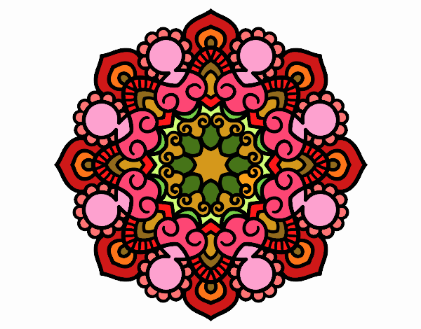 Dibujo Mandala reunión pintado por belladona