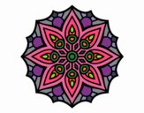 Dibujo Mandala simetría sencilla pintado por belladona