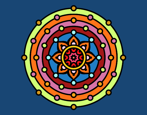 Dibujo Mandala sistema solar pintado por aldemarjos