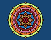 Dibujo Mandala sistema solar pintado por aldemarjos