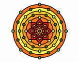 Dibujo Mandala sistema solar pintado por belladona