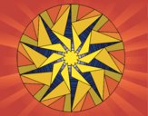 Dibujo Mandala sol triangular pintado por AngieRC15 