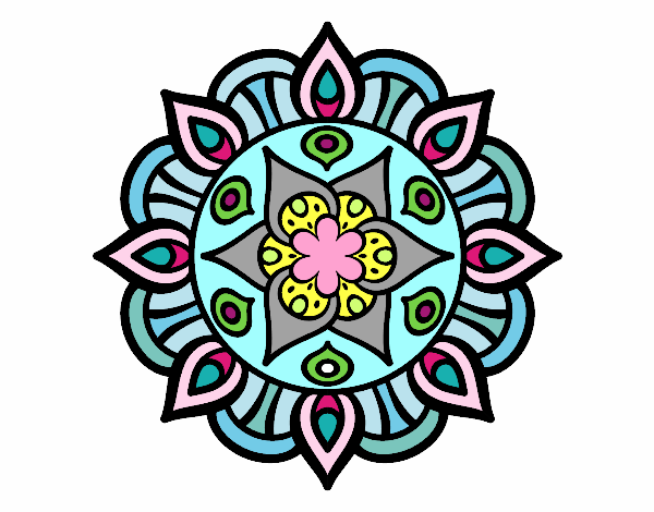 Dibujo Mandala vida vegetal pintado por liasam 