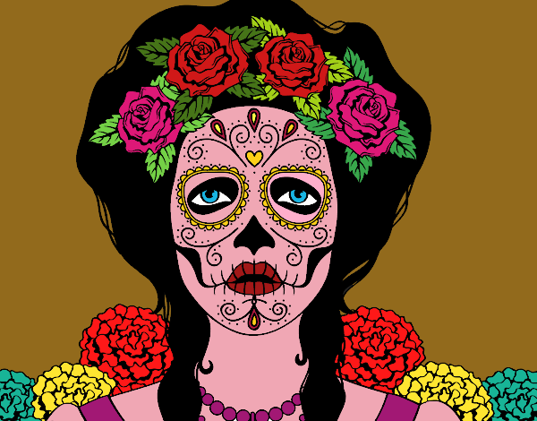 Dibujo Mujer calavera mejicana pintado por AngieRC15 