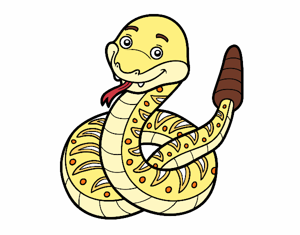 Dibujo Una serpiente de cascabel pintado por snowlife