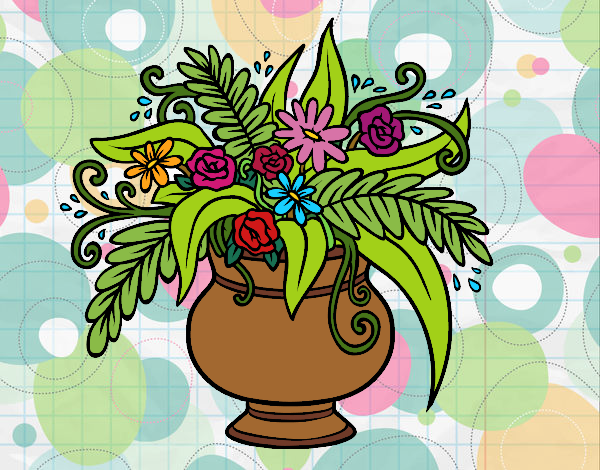 Dibujo Un jarrón con flores pintado por AngieRC15 