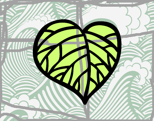 Dibujo Corazón Ecológico pintado por carrusel