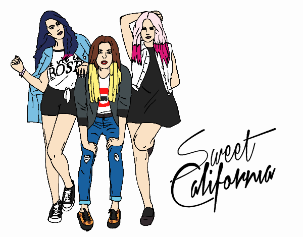 Dibujo El grupo Sweet California pintado por NatyG