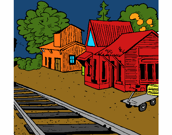 Dibujo Estación de tren pintado por Taft1912