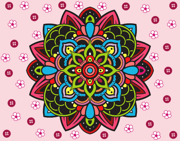 Dibujo Mandala decorativa pintado por verosoy