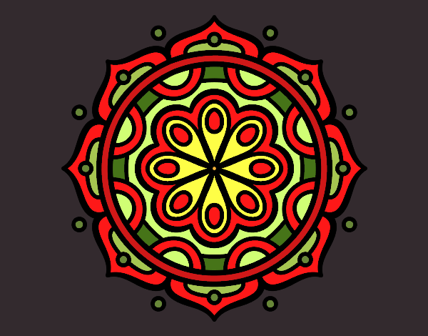 Dibujo Mandala para meditar pintado por Magiamaya