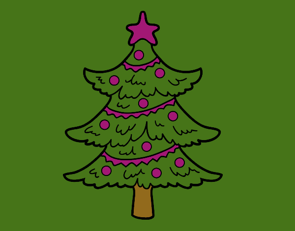 Árbol de navidad decorado