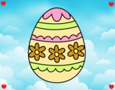 Dibujo Huevo de Pascua floral pintado por Michellinh