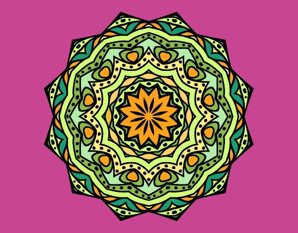 Dibujo Mandala con estratos pintado por marciagonz
