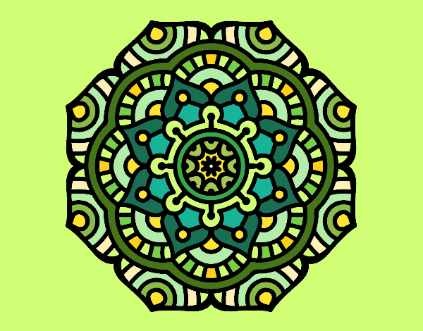 Dibujo Mandala flor conceptual pintado por marciagonz