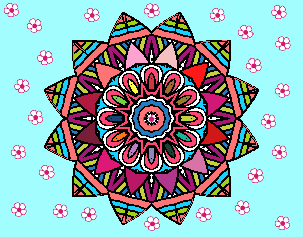 Dibujo Mandala frutal pintado por YOSOY1