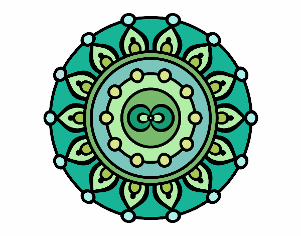 Dibujo Mandala meditación pintado por marciagonz