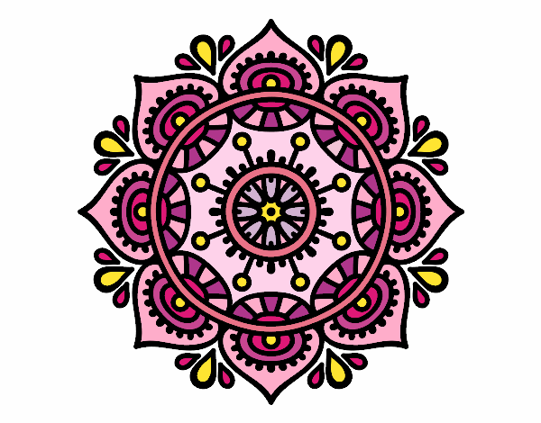 Dibujo Mandala para relajarse pintado por marciagonz