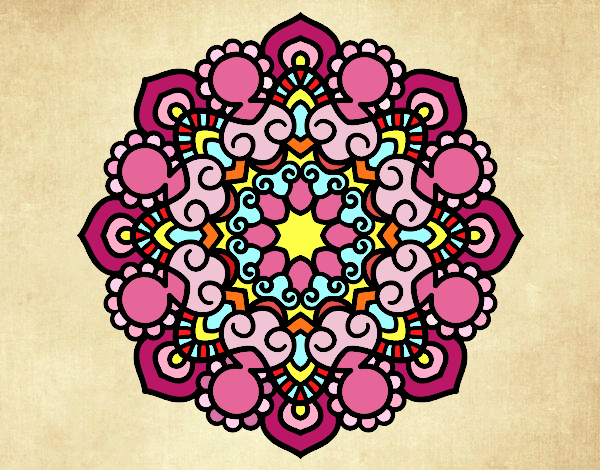 Dibujo Mandala reunión pintado por marciagonz